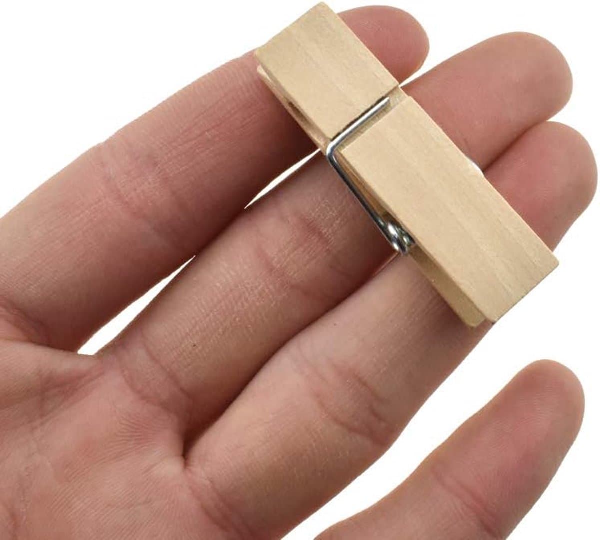 Houten Kledingspelden 1,5 cm - Stevige Wasknijpers voor Wasserij en Doe-Het-Zelf Projecten - 40 Pack — afbeelding 1