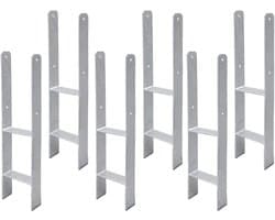 Paaldrager H-anker - Stalen drager - Constructie verankeren - Roestbescherming - 141 mm 6 stuks