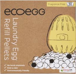 EcoEgg - Wasballen Ei Navulling Parfumvrij - Wasparels 50 Wasbeurten - Hypoallergeen - Voor Gevoelige Huid — thumbnail 3