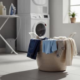 Excellent Houseware Flexibele wasmand - 3x - beige - 30 liter - kunststof - 54 x 37 cm - met handvatten — thumbnail 3