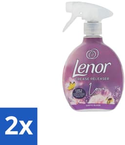 Lenor – Crease Releaser Spray – Love Exotic Bloom – Kreukverwijderaar & Textielverfrisser – 500 ml - Voordeelverpakking - 2 stuks — thumbnail 1