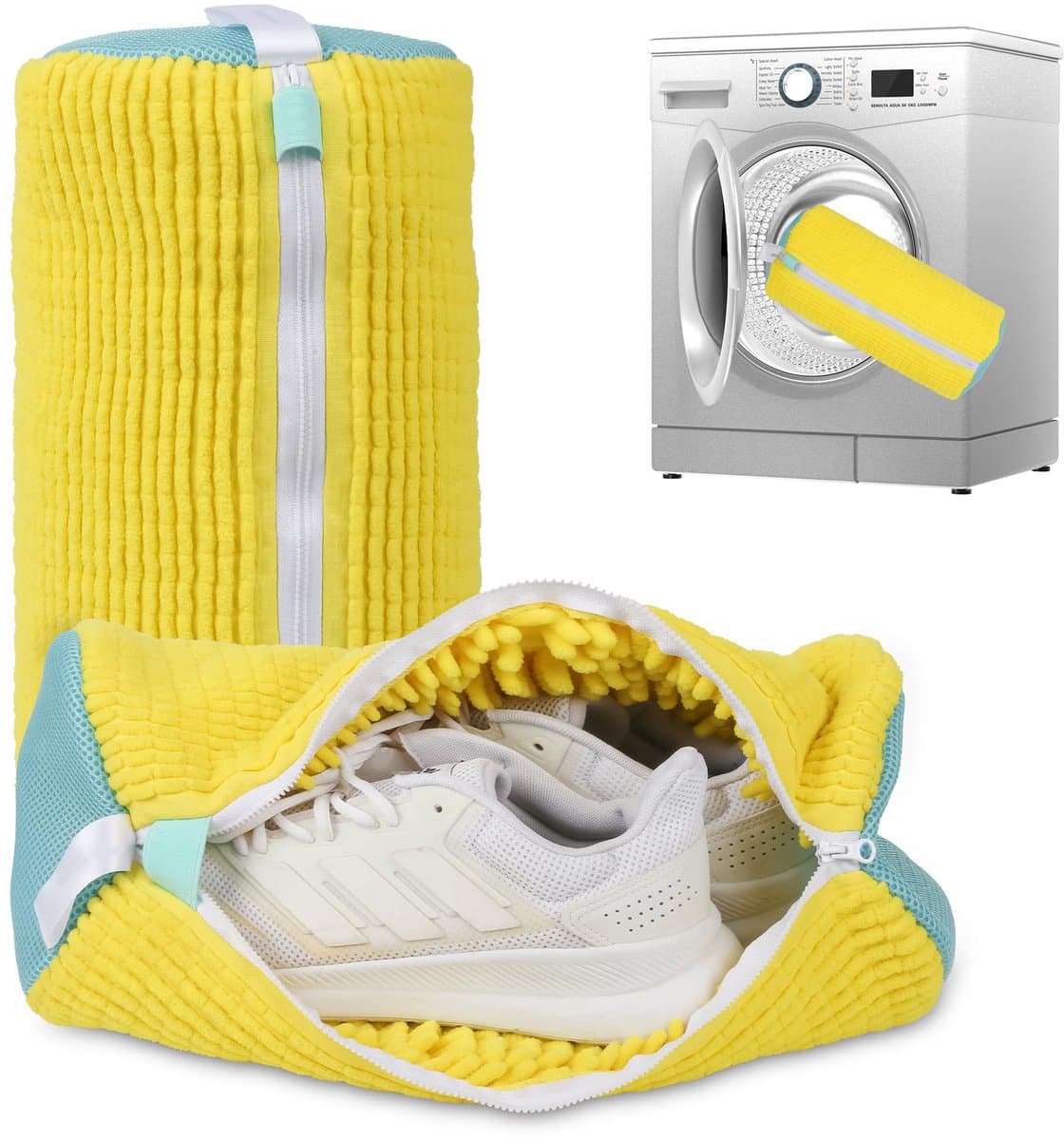 Schoenwaszak voor Wasmachine - 2 Stuks Waszak voor Wasdroger & Wasmachine - Herbruikbare Reinigingshoes voor Sneakers - 360° Diepe Reiniging Geschikt voor Alle Schoenen - Met Zelfsluitende Rits — afbeelding 1