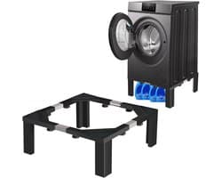Zware Wasmachine Verhoger | Alle Stalen Universele Onderstel voor Wasmachine en Droger | Hoogte 30 cm | Verstelbaar