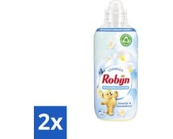 2 x Robijn - Jasmijn & Sandelhout - Wasverzachter - Luxe Geurbeleving - 33 Wasbeurten - 825 ml - Wasverzachter - Jasmijn - Sandelhout - Wasgeur - Kleding Verzorgen