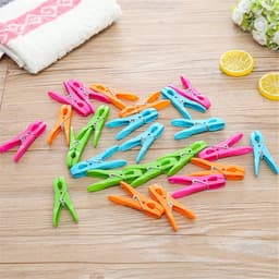 Gadgetpoint - Plastic Knijpers - Wasknijpers - Kunststof Clothes Pins - Wassen - Ophangen - Set van 24 stuks Multicolor — thumbnail 3