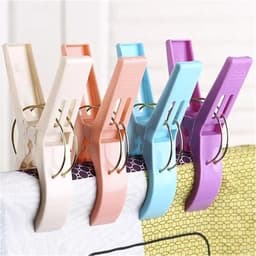 Wasknijpers Kunststof - Kledingknijpers Handdoekclips - Kleding Drogen - Winddicht Ontwerp - 8 stuks - Willekeurige Kleur — thumbnail 3