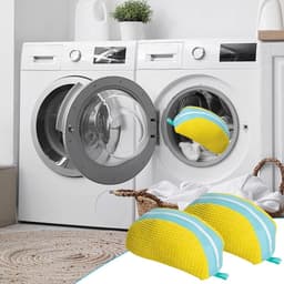 Shoe bag washing machine, 2 pieces laundry bags, chenille shoes, laundry bag, with zip and hanging cord, yellow, for - ShopVlot — thumbnail 4