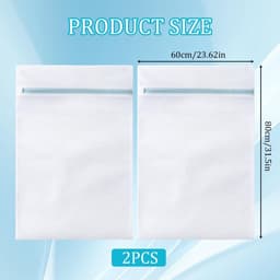 Grote Wasnetten 60 x 80 cm, Duurzame Waszak met Rits voor Kleding, Fleece en Bedlinnen, Ideaal voor de Wasmachine — thumbnail 4