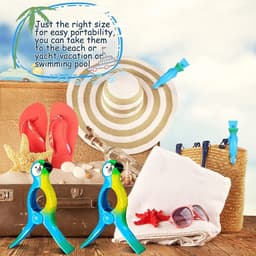 Solidchoice - Set van 4 Strandhanddoek Klemmen in Leuke Stijl — thumbnail 4