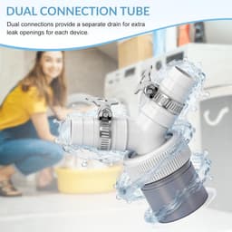 Afvoerslang voor wasmachine 40mm - Y-adapter voor vaatwasser en droger - dubbel aansluitbaar - gedeelde afvoer - ShopVlot — thumbnail 4