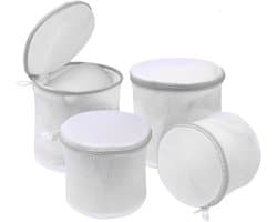 Waszakken voor Bh's en Ondergoed - 4 Delige Set met Ritsen, Ideaal voor Wassen van Lingerie, Sokken en Intieme Kleding