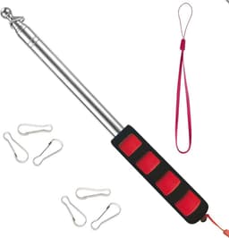 Handheld Flagpole with Clips, 2.5 m Extendable for Camping, Travel, Excursions, Competitions, Teachers, Tour Guides - ShopVlot — thumbnail 1