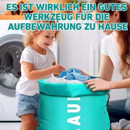 Wasnetjes met ritssluiting - Zwart en Blauw - 91×61 cm - Oxford Doek Reiswaszak met Trekkoord - Voor Reizen en Dagelijks Gebruik — thumbnail 5