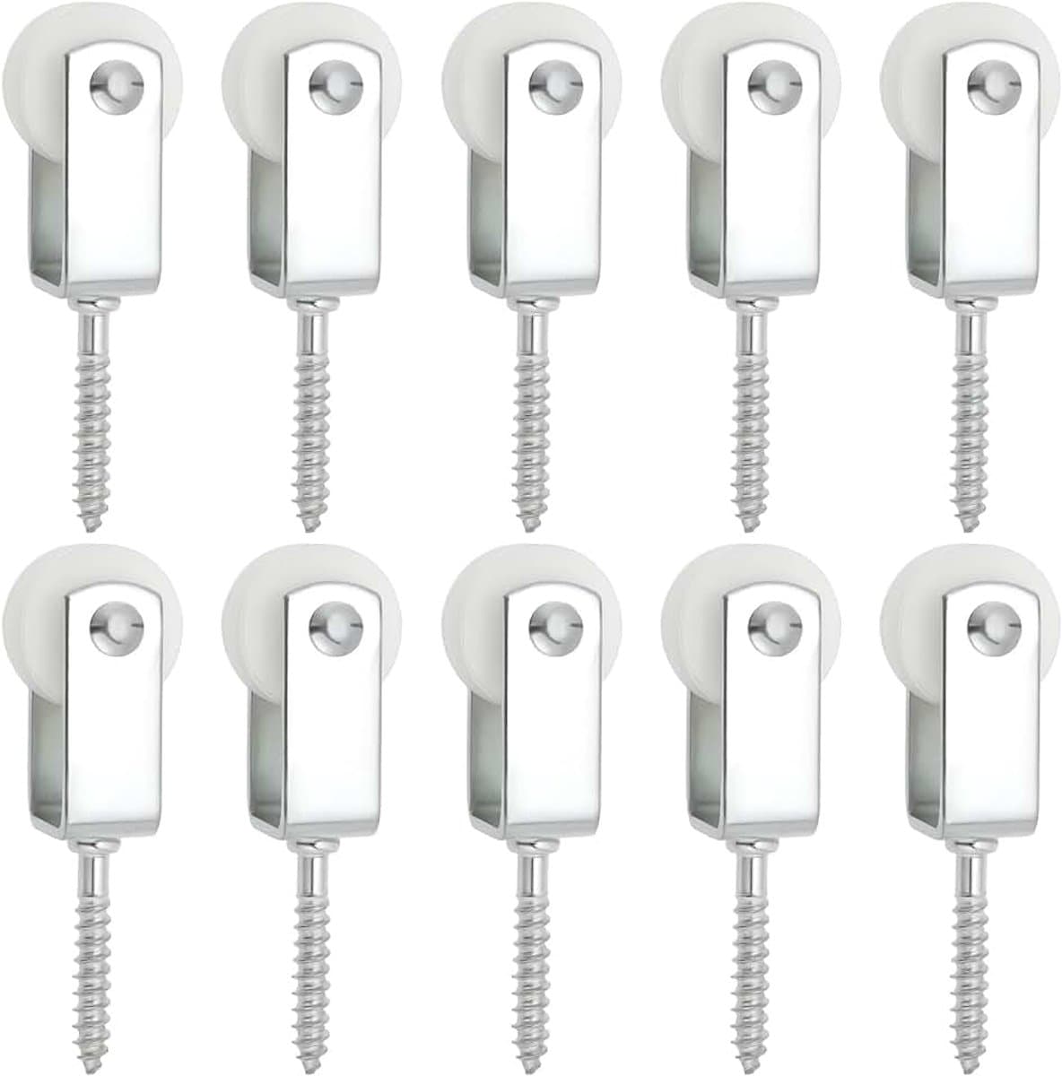 idea 10Pcs 25Mm Katrol Touw Nylon Opknoping Katrollen Waslijn Katrollen Voor Indoor Patio's Balkons Dak Muren Installaties 38x6mm — afbeelding 1