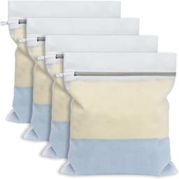 Set van 4 wasnetten voor wasmachine met verborgen ritssluitingen, robuust en duurzaam, waszak voor overhemden, beha's, sokken, ondergoed, babykleding (30 x 40 cm) — thumbnail 1