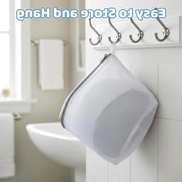 Set van 2 wasnetten voor lingerie, sokken en ondergoed - ronde waszak met rits voor veilig wassen en reizen — thumbnail 4