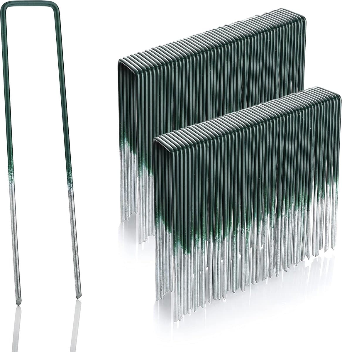 Thermisch verzinkte stalen haringen voor kunstgras (set van 50) – platte kop — afbeelding 1