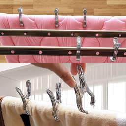 20 stuks strandhanddoekklemmen, grote clips om te bevestigen, strandhanddoekklemmen van roestvrij staal, bedkleedklem van roestvrij staal, multifunctionele clips voor dekbedden, voor het drogen van — thumbnail 2