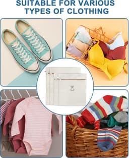 Waszak voor Wasmachine 4 Stuks, Versterkt Wasnet met Rits, Dikker Materiaal en Duurzaam, Herbruikbare Laundry Bag Kleding te Beschermen, Voor Ondergoed, Sokken en Delicate Kleding (2L + 2M) — thumbnail 2