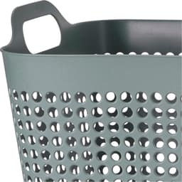 Storage Solutions Wasmand - groen - 48 liter - 40 x 51 cm - kunststof - wasbox - mand voor wasgoed - badkamer — thumbnail 5