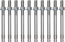 Vergulde Doorsteekanker - M12 Ankerbout - Zware Bevestigingen - Zink Verzinkt - 12 x 100 mm - Zilver — thumbnail 4