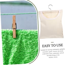 Wasknijper Opbergtas - Kleine Spullen Houder - Wassen Organiseren - Versterkte Stiksels - 35x27x1 cm - Beige — thumbnail 3