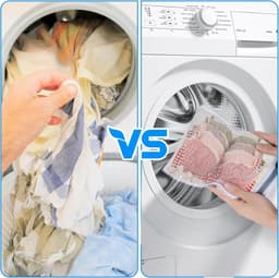 Waszakken voor de Wasmachine - Set van 4 Stuks, Mesh Wasnet met Rits voor Ondergoed, Bh's, Sokken en Baby Kleding - 30 x 20 cm en 40 x 30 cm — thumbnail 5