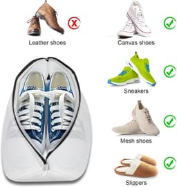 SnelShoppen - Mesh Waszakken met Duurzame Ritsen, Wasnetten voor Wasmachine, Schoenen en Kledingopslag voor Sneakers, Sokken, Bh's en Delicate Kleding — thumbnail 5