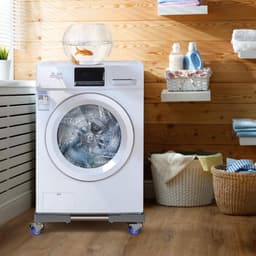 Onderstel Wasmachine - Verrijdbaar Frame - Apparaten Verplaatsen - Verstelbare Maat - 41.5-65cm - Grijs — thumbnail 5