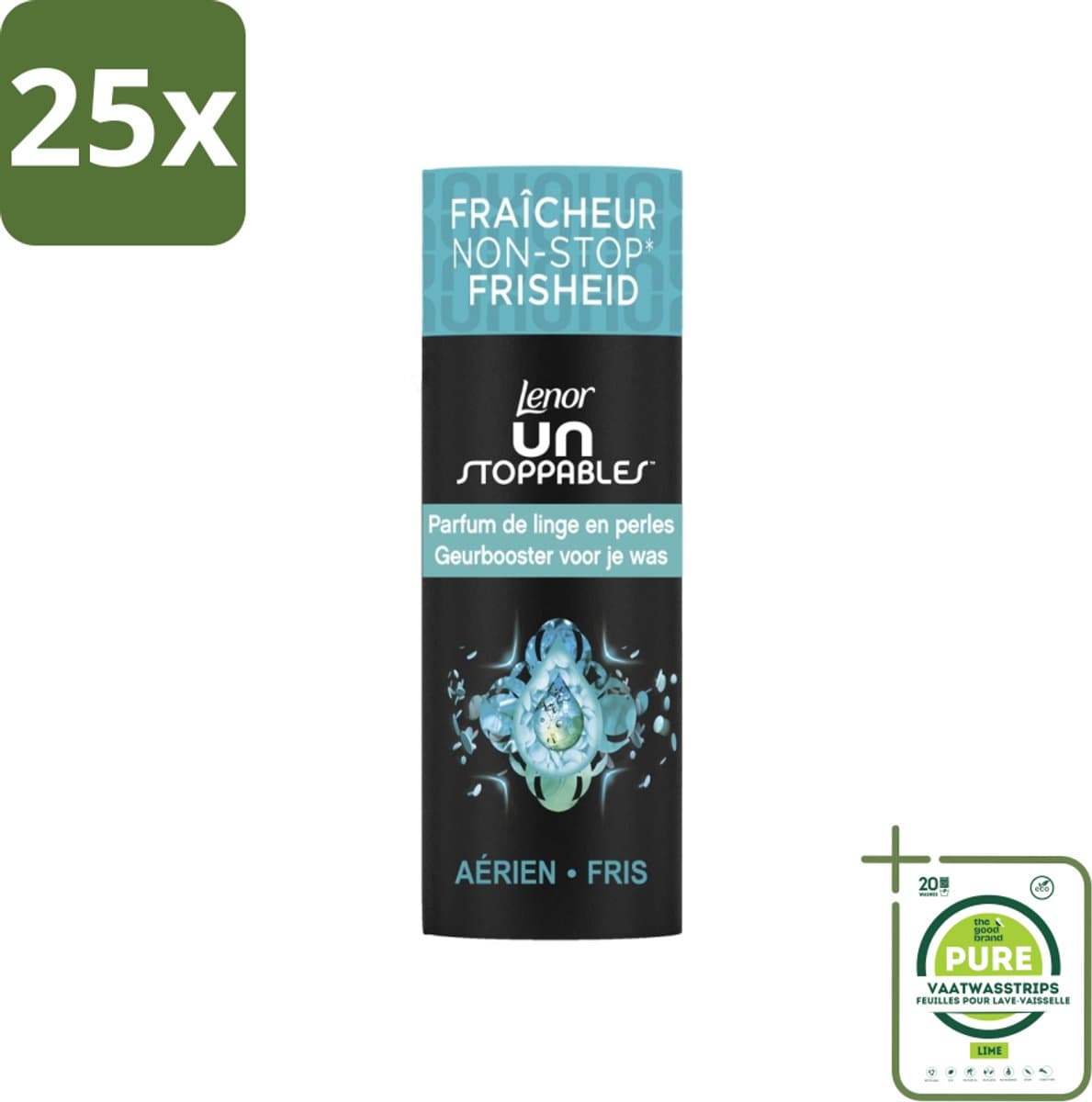 25 x Lenor Unstoppables - Geurbooster - Fris - 13 Wasbeurten - Grootverpakking - Lenor Unstoppables - Geurbooster - Wasverfrissers - Langdurige Geur - Frisse Geur — afbeelding 1