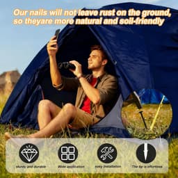 SnelShoppen - 50 Stuks Earth Nails voor Onkruid, 11 cm Lange Grondankers, Zwarte Grondsteken van Onbreekbaar Plastic, Voor Veiligheidsnet, Molly Gaas, — thumbnail 5