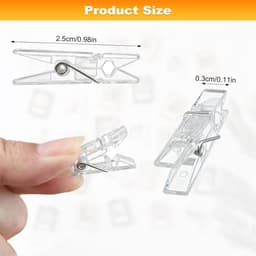 SnelShoppen - 100 Stuks Transparante Plastic Kledingknijpers Mini Clips voor Decoratie, Foto's, Scrapbooking - Duurzaam, Schokbestendig, Ideaal voor F — thumbnail 5