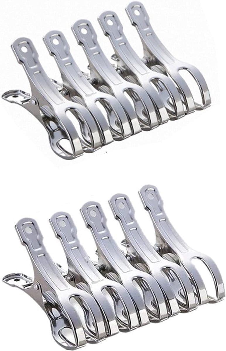Grote Kleren Drogen Clips - Set van 10 stuks voor Wasgoed, Quilts en Strandlakens — afbeelding 1