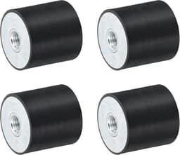 Rubberen voetjes - Trillingsisolator set - Apparatuur Stabiliseren - M8 Binnendraad - 30x20 mm - Zwart — thumbnail 3