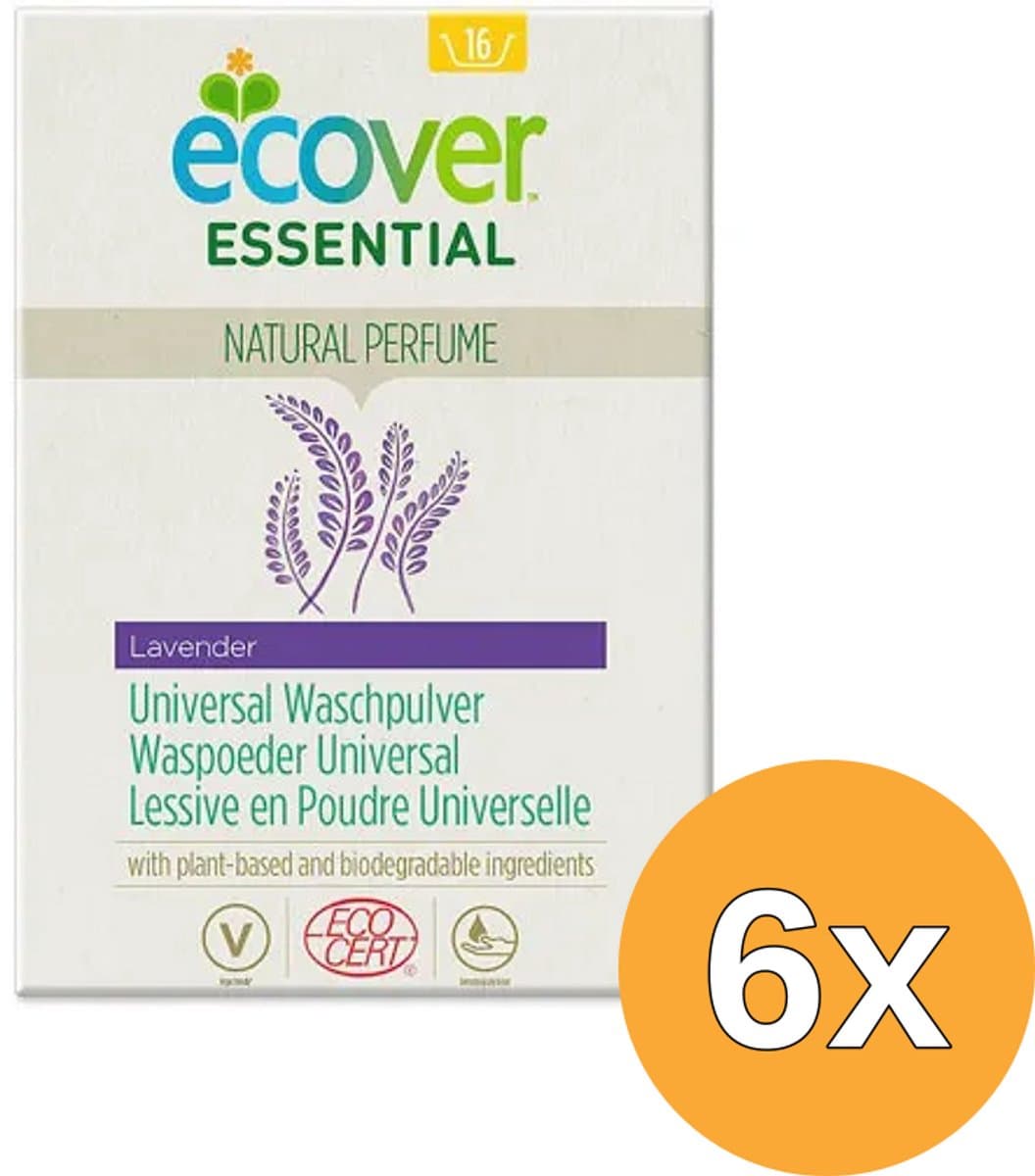 Ecover Waspoeder Universal (16 wasbeurten) (6x 1,2kg) — afbeelding 1
