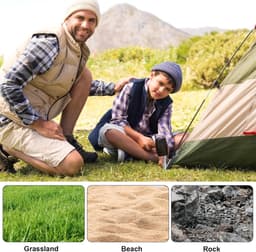 Grondanker - Zilver - 30 cm - Titaniumstaal V-vormige Haringen - Voor Camping en Outdoor — thumbnail 5