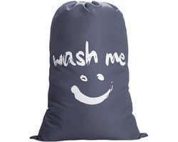 Wassen zak voor onderweg - Vouwbare wasmand 120L - Grijs