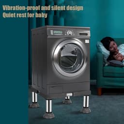 Wasmachinevoet - Apparatenondersteuning - Stabiele Plaatsing - Verstelbaar & Versterkt - 40-60cm Breed - Geborsteld — thumbnail 5