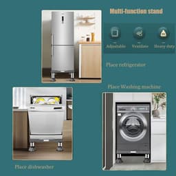 Wasmachinevoet - Apparatenondersteuning - Stabiele Plaatsing - Verstelbaar & Versterkt - 40-60cm Breed - Geborsteld — thumbnail 2