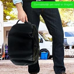 Afvoerslang Opbergtas - Slang Organizer - Buiten Opslag - Ademend Mesh - 40x31cm - Zwart — thumbnail 2