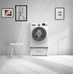 Wasmachine Verhoger - Droger Onderstel - Huishoudelijk Gemak - Met Uittrekbare Lade - Max 250 Kg - Wit — thumbnail 2