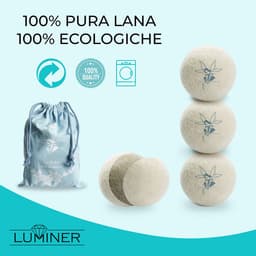 SnelShoppen - 6 LUMINER® Wol Droogballen met Lavendel Geur - Natuurlijke Wasverzachter, Snellere Droogtijd, 100% Wol, Energiebesparend, Perfect voor W — thumbnail 2