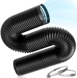 Afvoerslang - Flexibele slang - Ventilatie en afvoer - Dubbele aluminium laag - 150 mm diameter - Zwart — thumbnail 1