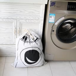 Wasbare Canvas Waszakken met Trekkoord, 60x48cm, Grote Capaciteit voor Kleding, Perfect voor Wassen en Organiseren — thumbnail 4