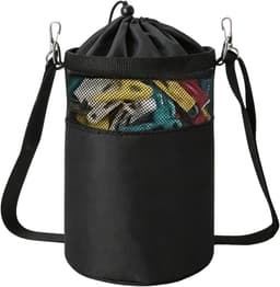 Wasknijperzak - Knijperhouder Tas - Wasknijpers Opbergen - Met Schouderriem en Haak - 22 x 15 cm - Zwart — thumbnail 1