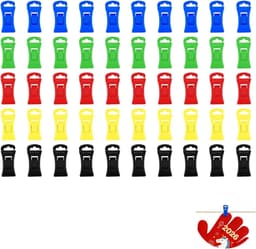 50 stuks sokkenklemmen wasmachine en droger, haken sokken wassen organizer mini wasknijpers sokkenhouder organiseren bewaren drogen voor strandhanddoek, badhanddoek tapijt kleding (veelkleurig — thumbnail 1