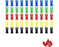 50 stuks sokkenklemmen wasmachine en droger, haken sokken wassen organizer mini wasknijpers sokkenhouder organiseren bewaren drogen voor strandhanddoek, badhanddoek tapijt kleding (veelkleurig