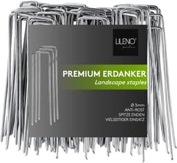 SnelShoppen - 100 x 14 x 3 cm onkruiddoek grondpinnen, perfect voor tenten, tuin, camping, duurzame en roestvrije grondankers — thumbnail 1