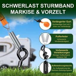 Omgoods - Stormbanden Set voor Zonneluifels | Verbeterde Grondankers voor Campers en Caravans — thumbnail 4