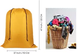 Omgoods - Set van 2 Grote Waszakken met Trekkoord 92 x 120 cm — thumbnail 2
